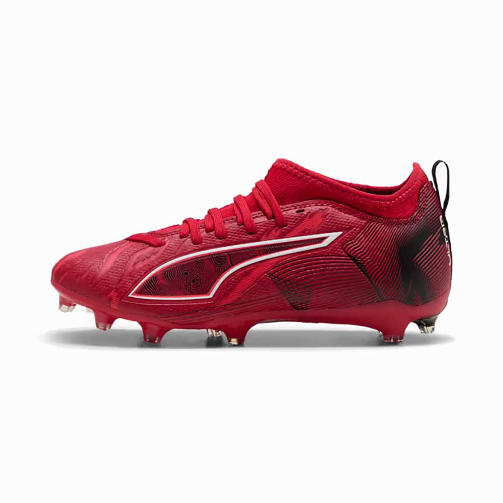 JR Ultra 6 Match CP FG/AG Soccer Cleat - Puma Black/Fast Red/Fire Orchid - Regular (D)