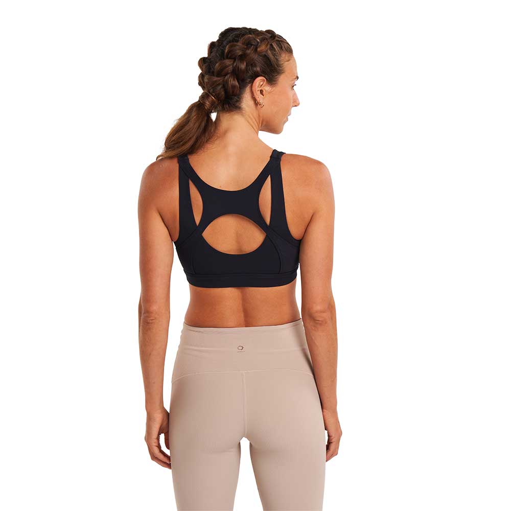 Women's Rib Sport Bra - Black