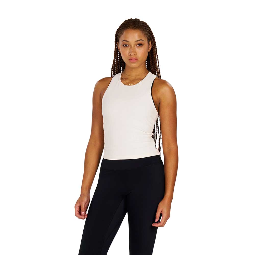 Women's Alrn Rib Crop Tank - White Sand