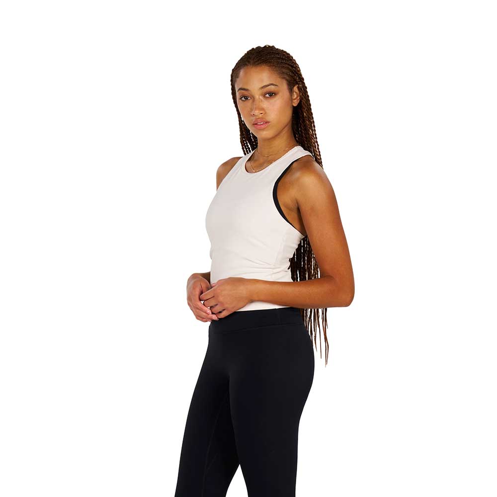 Women's Alrn Rib Crop Tank - White Sand
