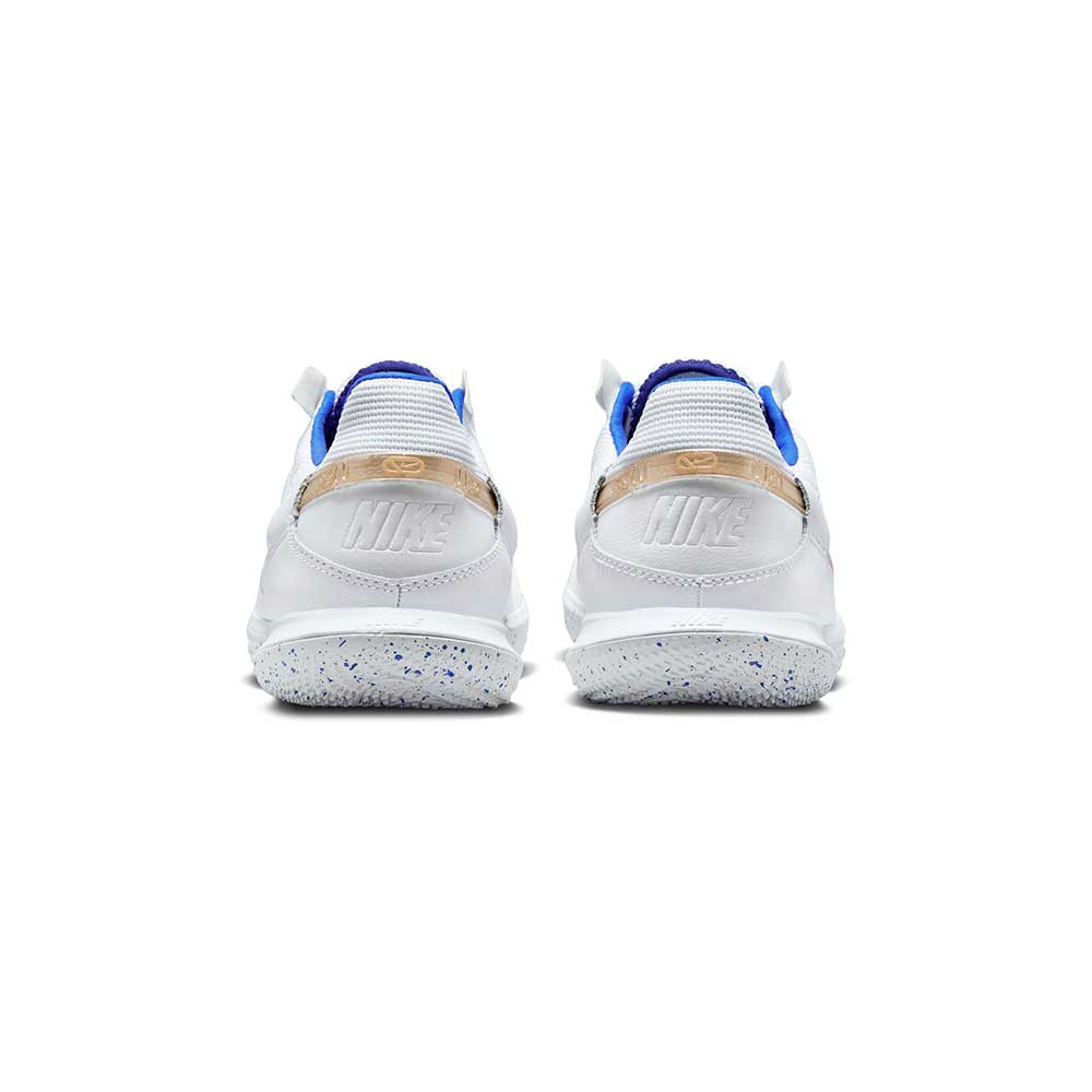 Unisex Nike Streetgato IC Soccer Shoes - White/Metallic Gold/Hyper Royal - Regular (D)