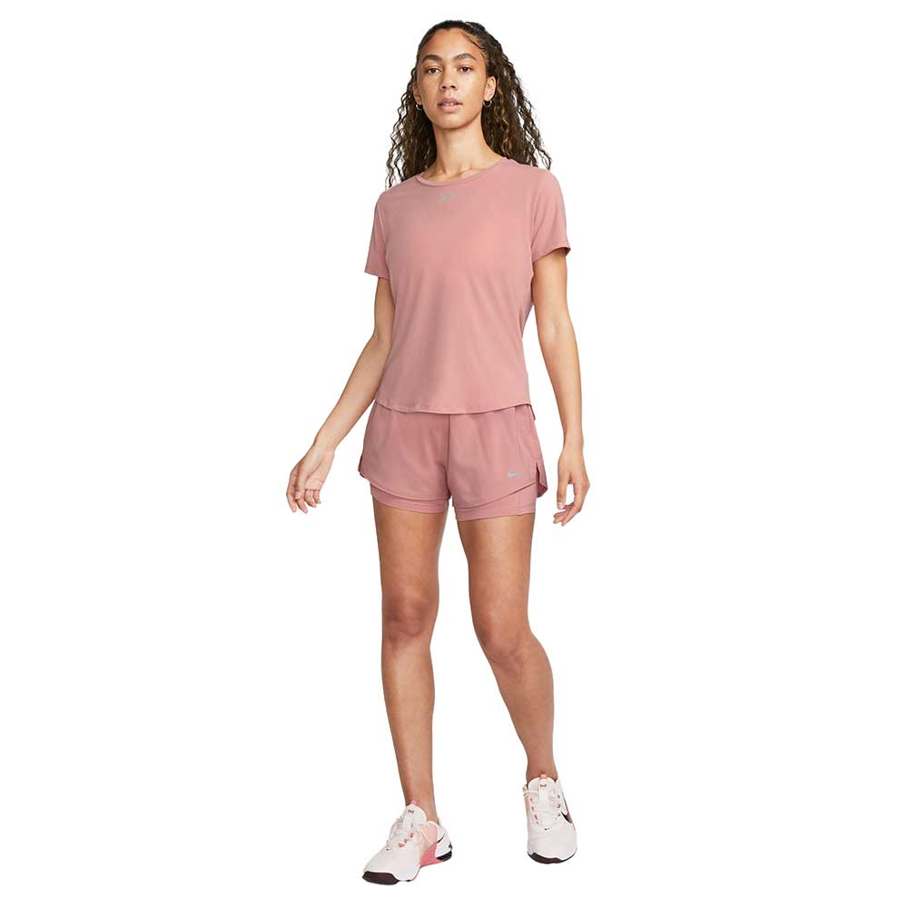 Women's Nike Dri-FIT UV One Luxe Standard Fit Short-Sleeve Top - Red Stardust
