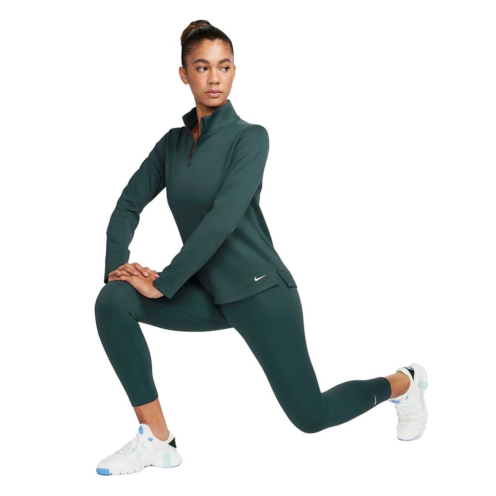 Women's Nike Therma-FIT One Top - Deep Jungle/White