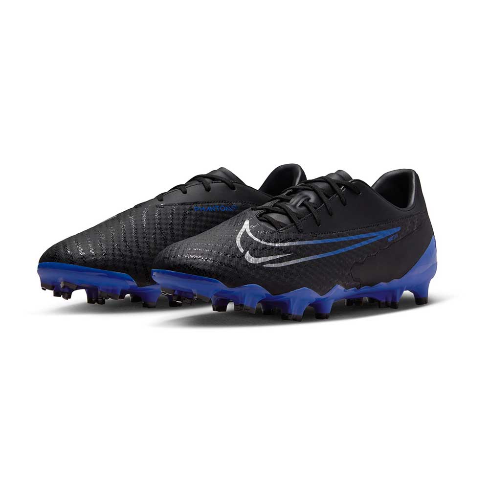 Nike Phantom GX Academy MG Soccer Cleat - Black/Chrome-Hyper Royal- Regular (D)