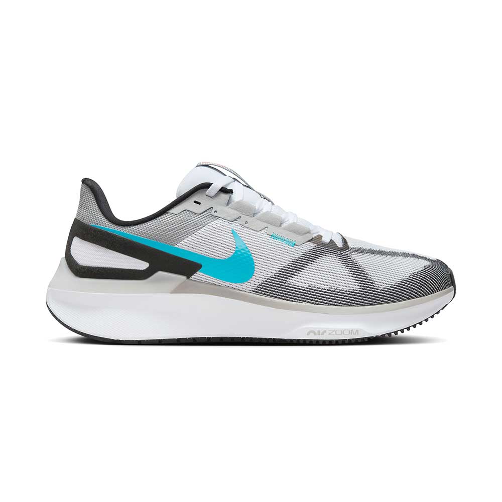 Men's Air Zoom Structure 25 White/Gamma Blue/Black/Hot Lava