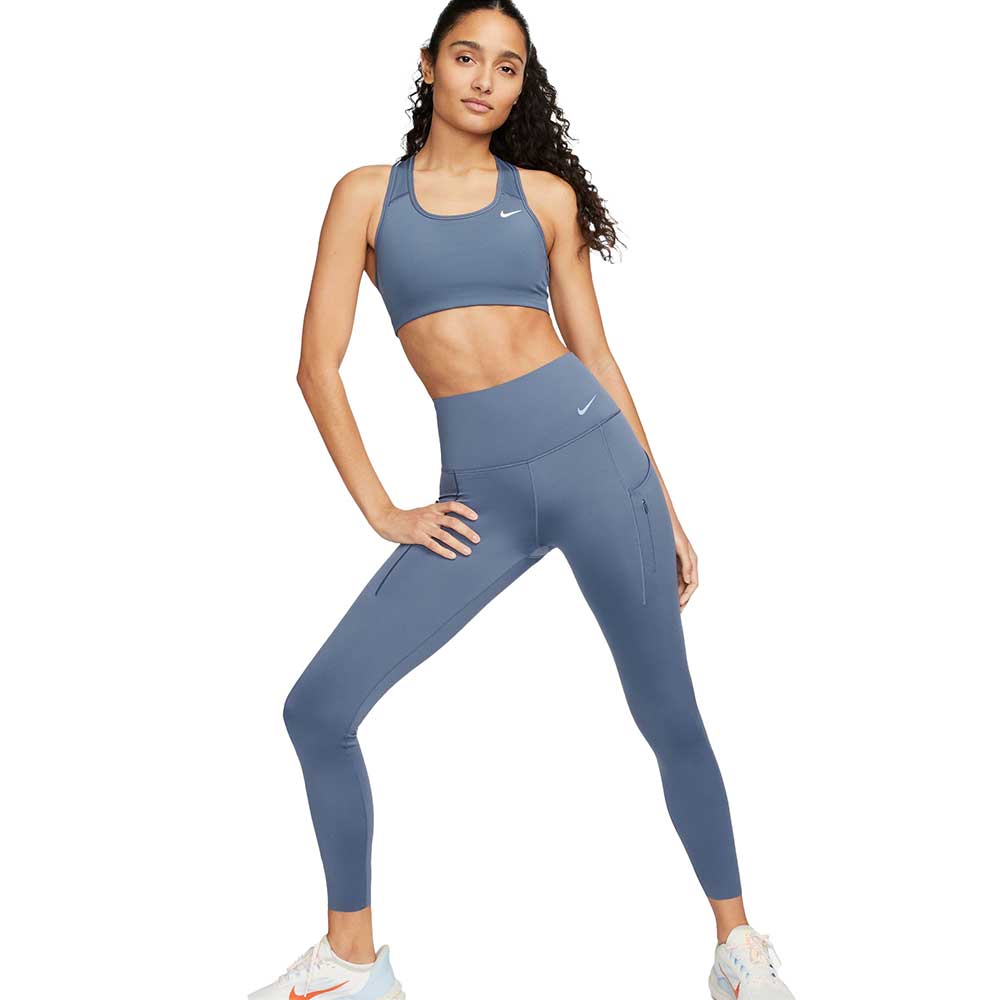 Women's Nike Go High Rise 7/8 Leggings - Diffused Blue/Black