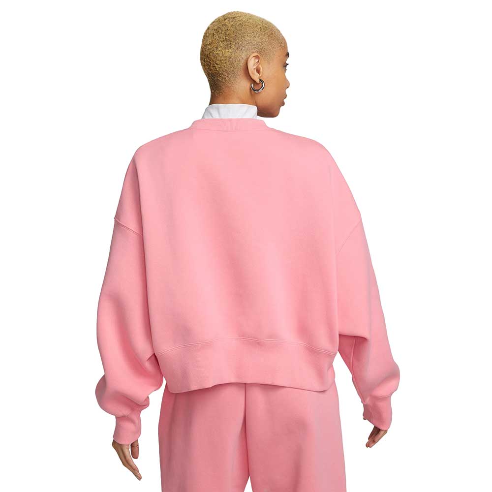 Women's Nike Phoenix Fleece Oversized Crew - Coral Chalk