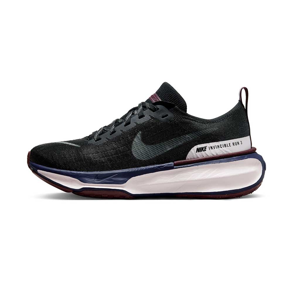 Women's Nike Invincible Run 3 Running Shoe - Black/Iron Grey/Night Maroon - Regular (B)