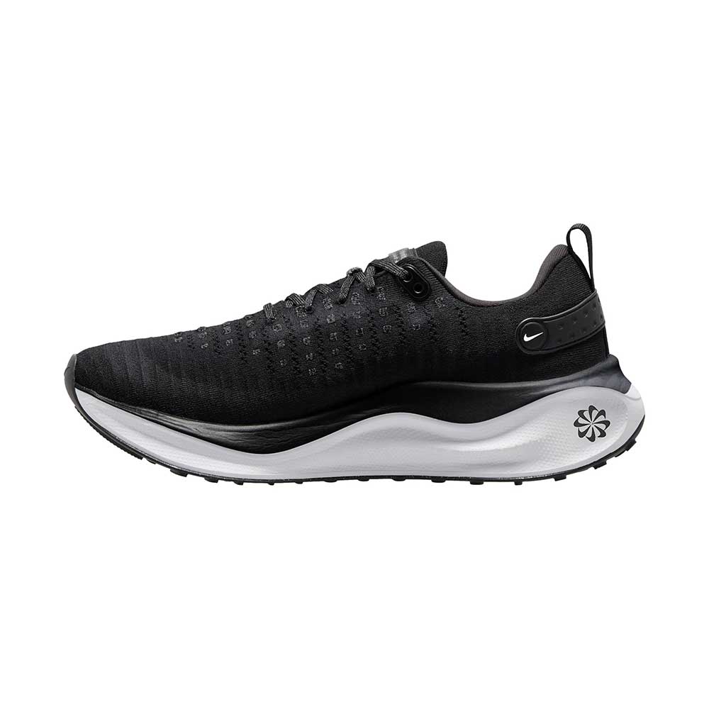 Men's Nike React Infinity Run Flyknit 4 Running Shoe - Black/White-Dark Grey- Regular (D)