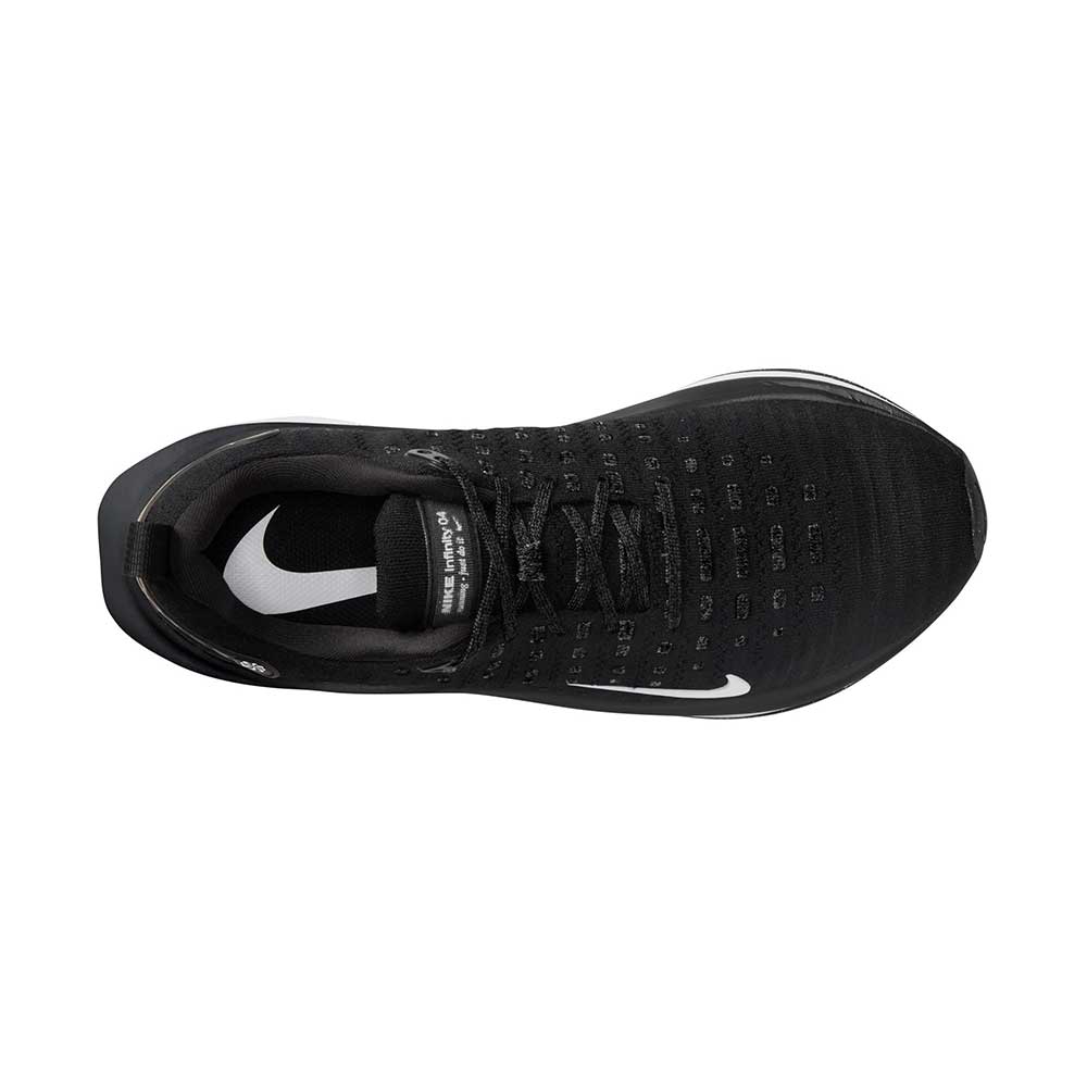 Men's Nike React Infinity Run Flyknit 4 Running Shoe - Black/White-Dark Grey- Regular (D)