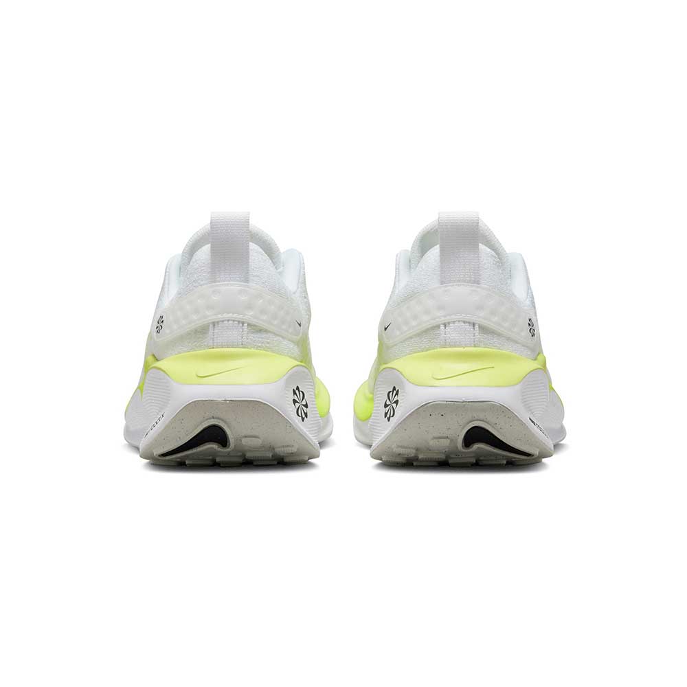 Women's Nike Infinity Run Flyknit 4 Running Shoe - White/Light Lemon Twist/Volt/Black- Regular (B)