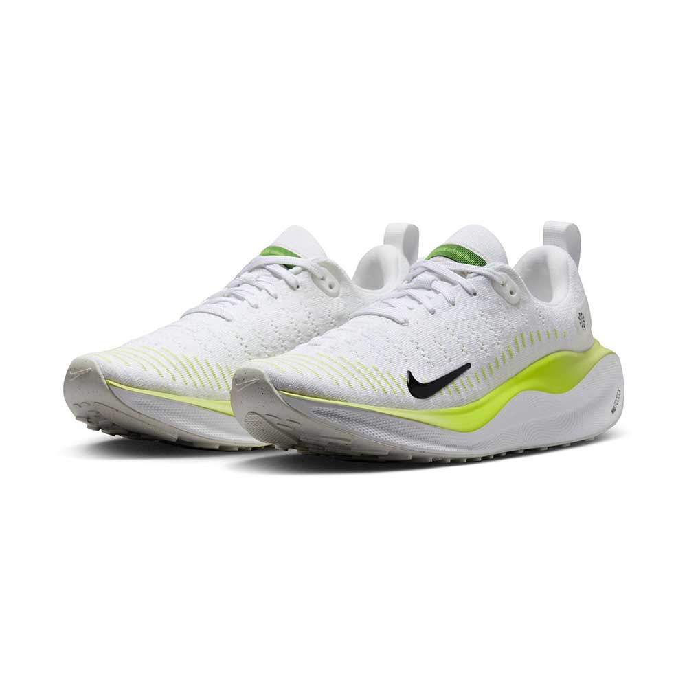 Women's Nike Infinity Run Flyknit 4 Running Shoe - White/Light Lemon Twist/Volt/Black- Regular (B)