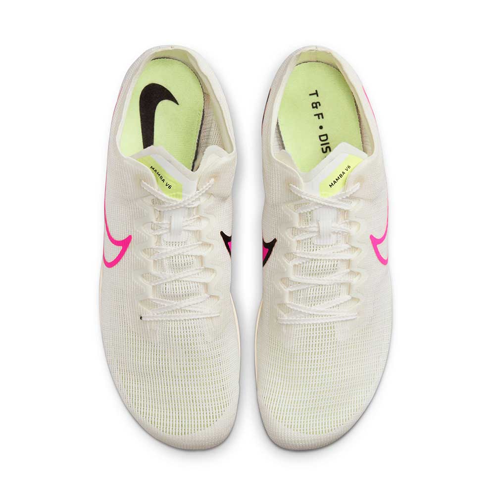 All Gender Zoom Mamba 6 Spike - Sail/Fierce Pink/LT Lemon Twist - Regular (D)