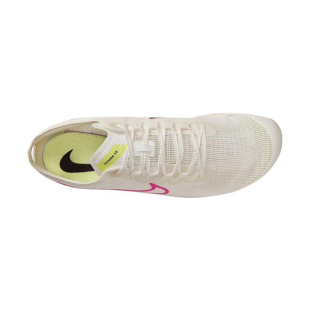 All Gender Zoom Mamba 6 Spike - Sail/Fierce Pink/LT Lemon Twist - Regular (D)