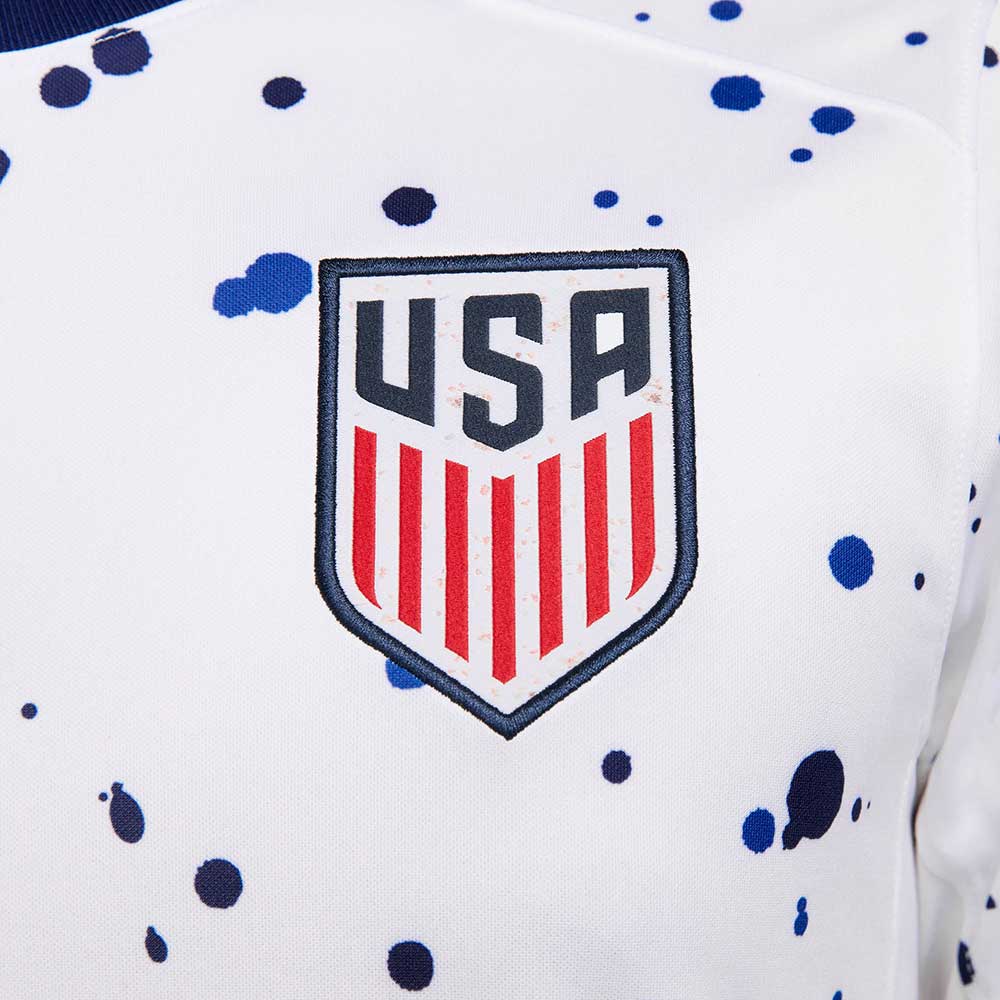 Men's USMNT 2023 Stadium Home Nike Dri-FIT Soccer Jersey - White/Metallic Gold