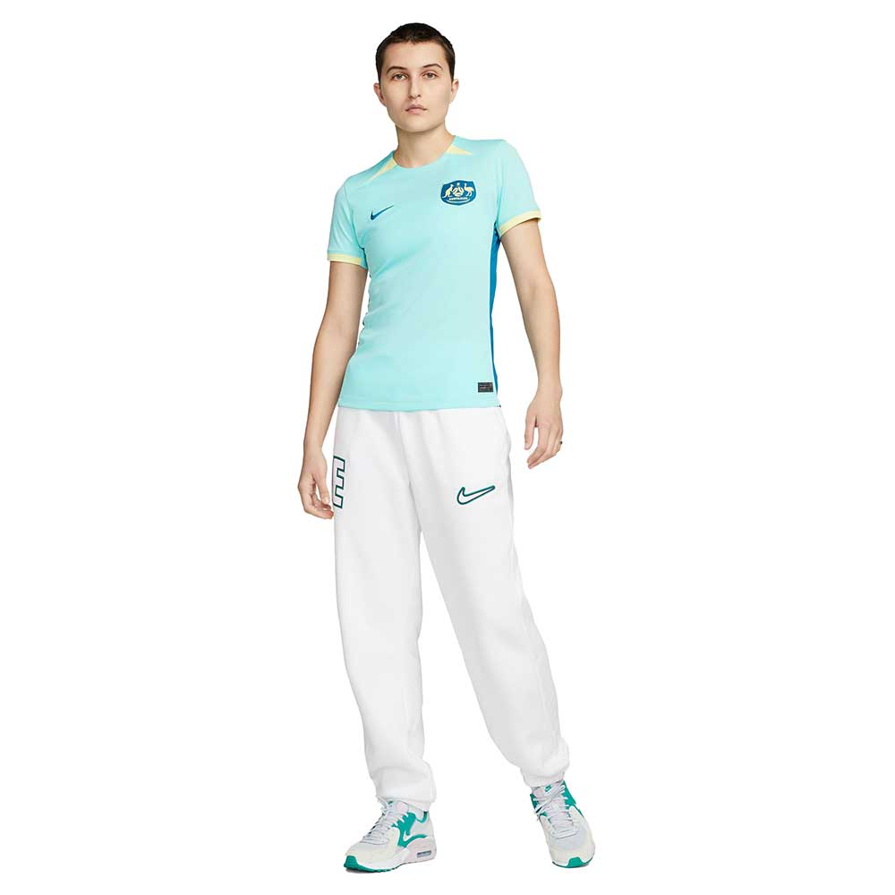 Women's Australia Stadium Away Nike Dri-FIT Soccer Jersey - Hyper Turquoise/Green Abyss/Light Zitron/Green Abyss