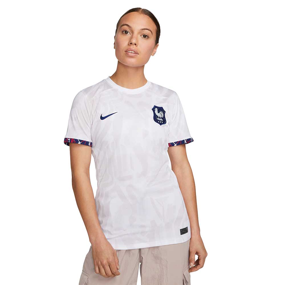 Women's France 2023 Stadium Away Nike Dri-FIT Soccer Jersey - White/Venice/Loyal Blue