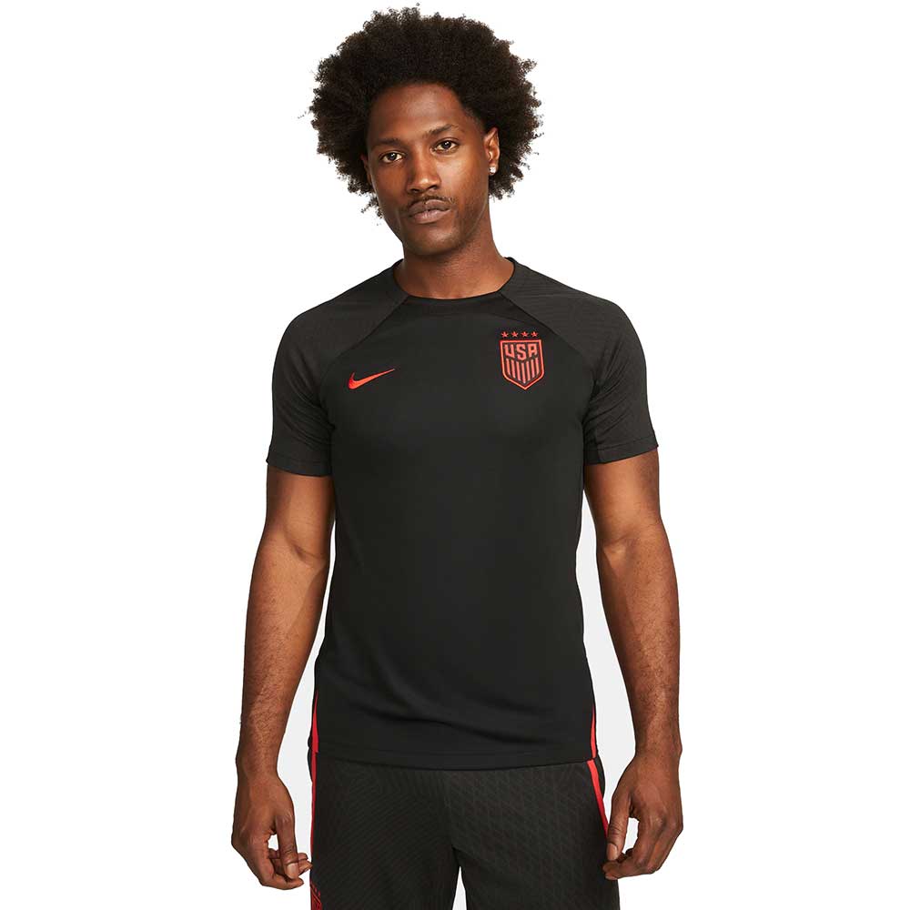 Men's USA DF Strike SS Top - Black/Speed Red