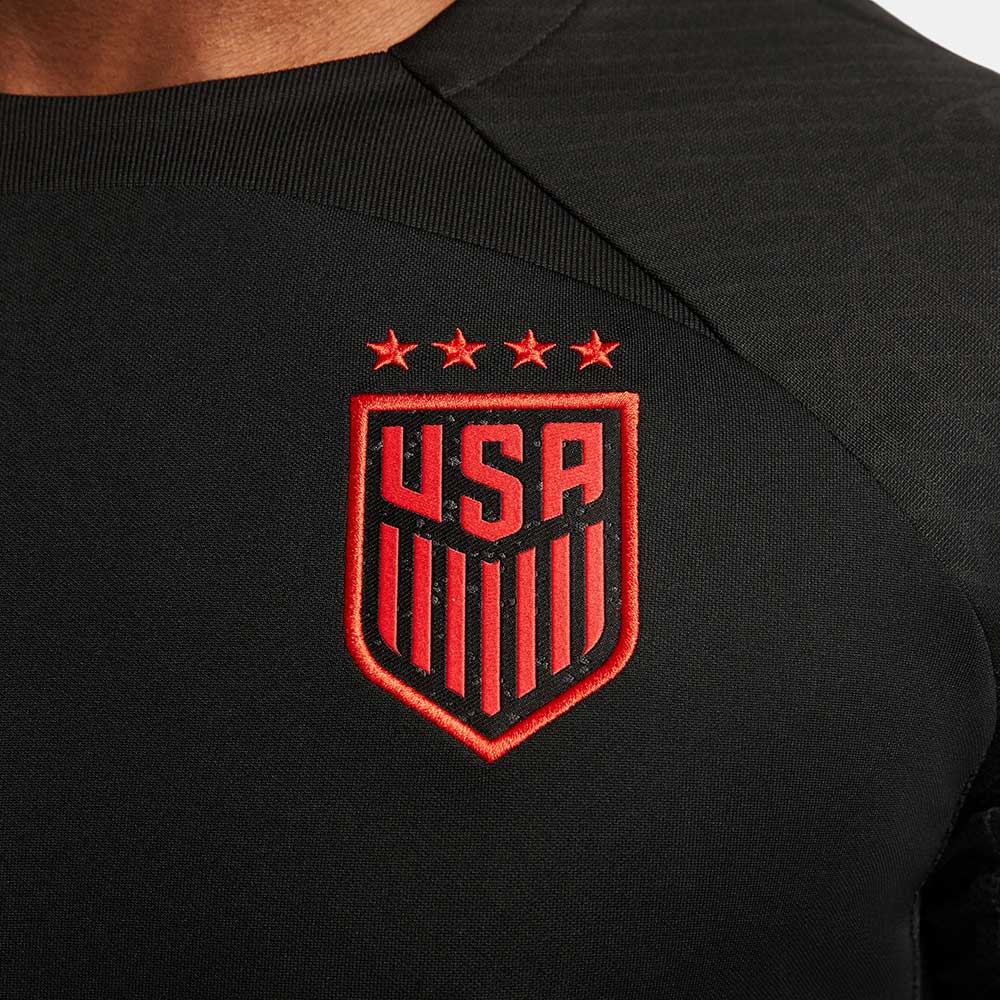 Men's USA DF Strike SS Top - Black/Speed Red