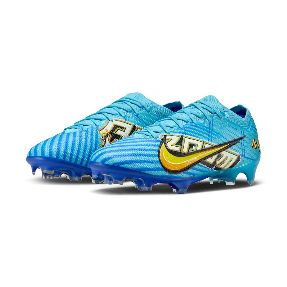Men's Nike Zoom Mercurial Vapor 15 Elite KM FG Soccer Cleats - Baltic Blue/White- Regular (D)