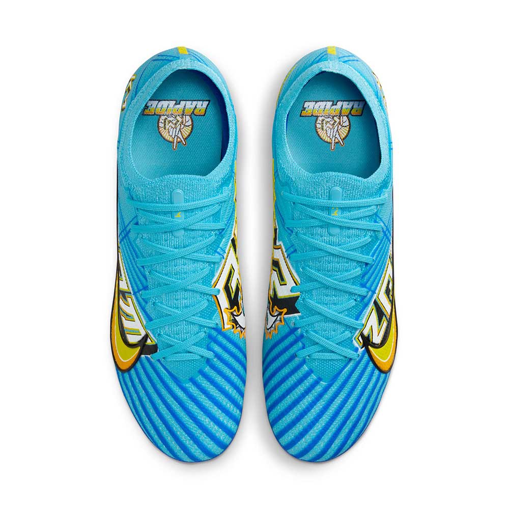 Men's Nike Zoom Mercurial Vapor 15 Elite KM FG Soccer Cleats - Baltic Blue/White- Regular (D)