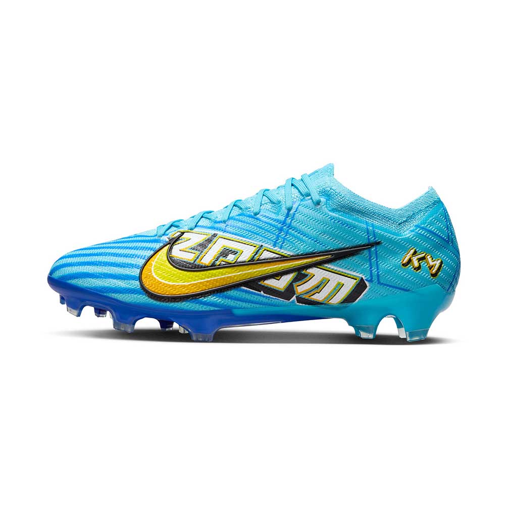 Men's Nike Zoom Mercurial Vapor 15 Elite KM FG Soccer Cleats - Baltic Blue/White- Regular (D)