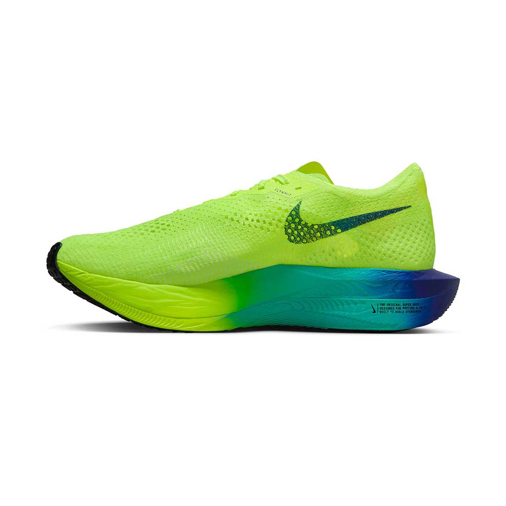 Men's Vaporfly 3 Running Shoe- Volt/Dusty Cactus/Orange/Concord - Regular (D)