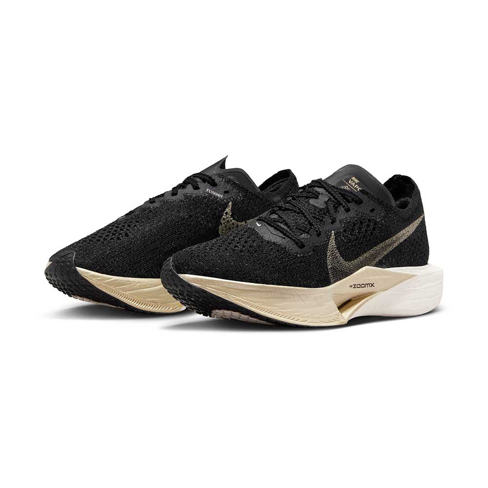 Women's Nike ZoomX Vaporfly Next% 3 Running Shoe - Black/Mtlc Gold Grain/Black Oatmeal - Regular (D)