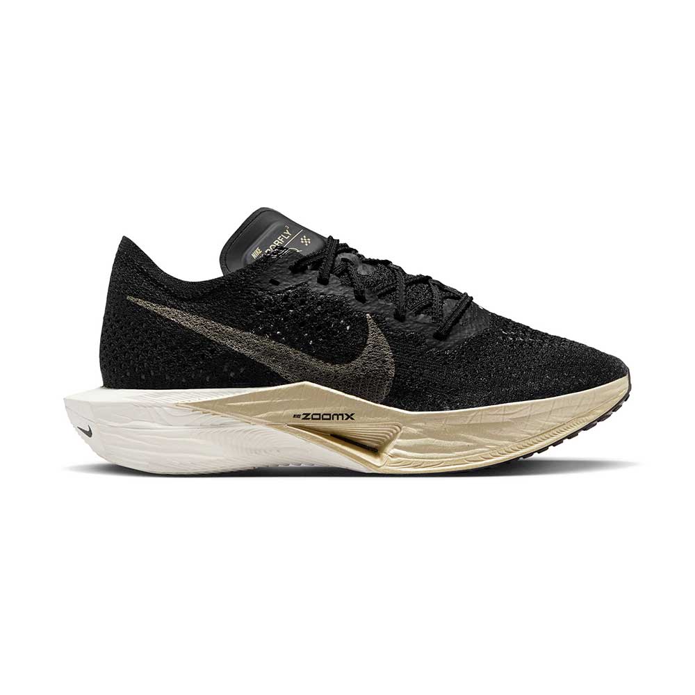 Women's Nike ZoomX Vaporfly Next% 3 Running Shoe - Black/Mtlc Gold Grain/Black Oatmeal - Regular (D)