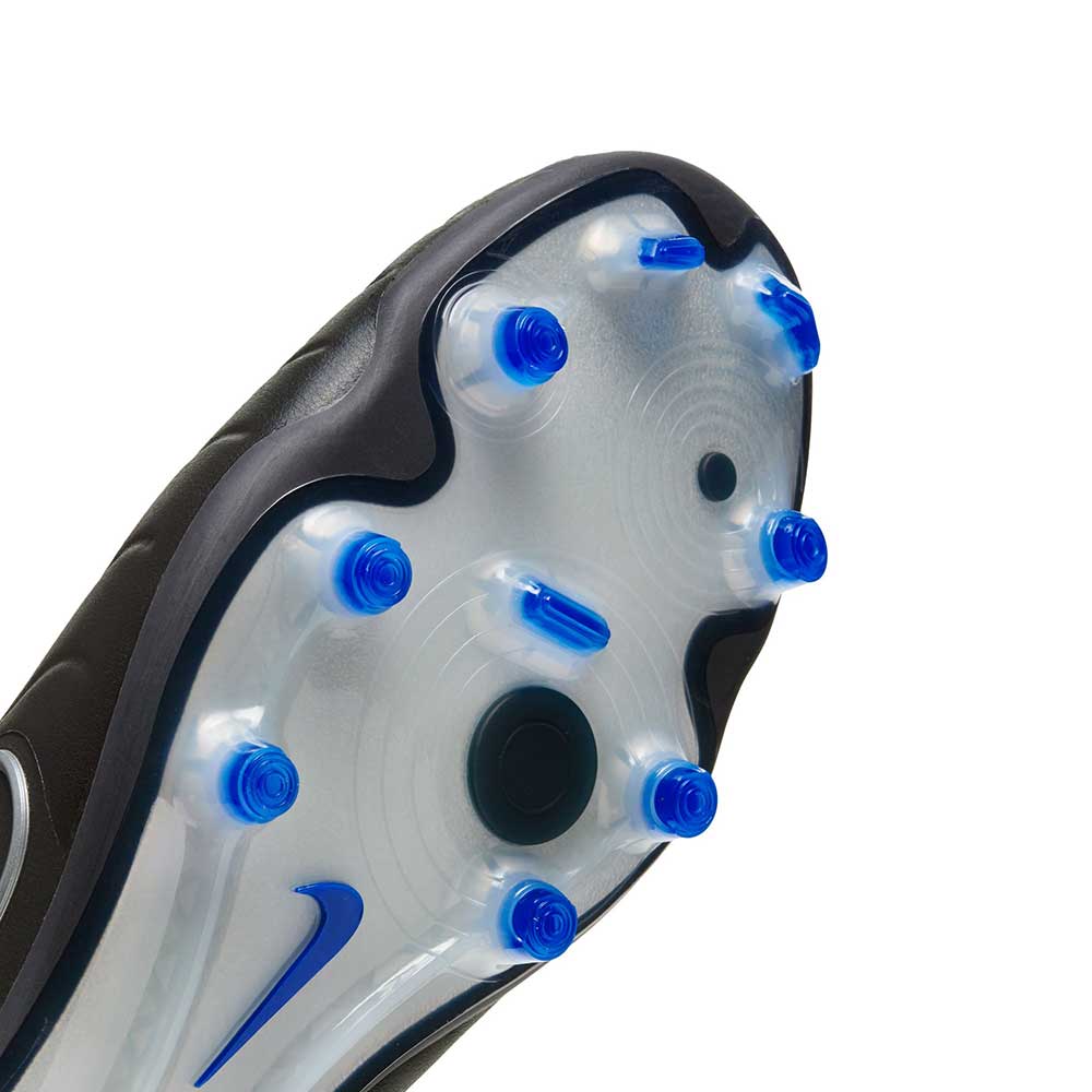 Nike Tiempo Legend 10 Elite FG Soccer Cleat - Black/Chrome-Hyper Blue- Regular (D)