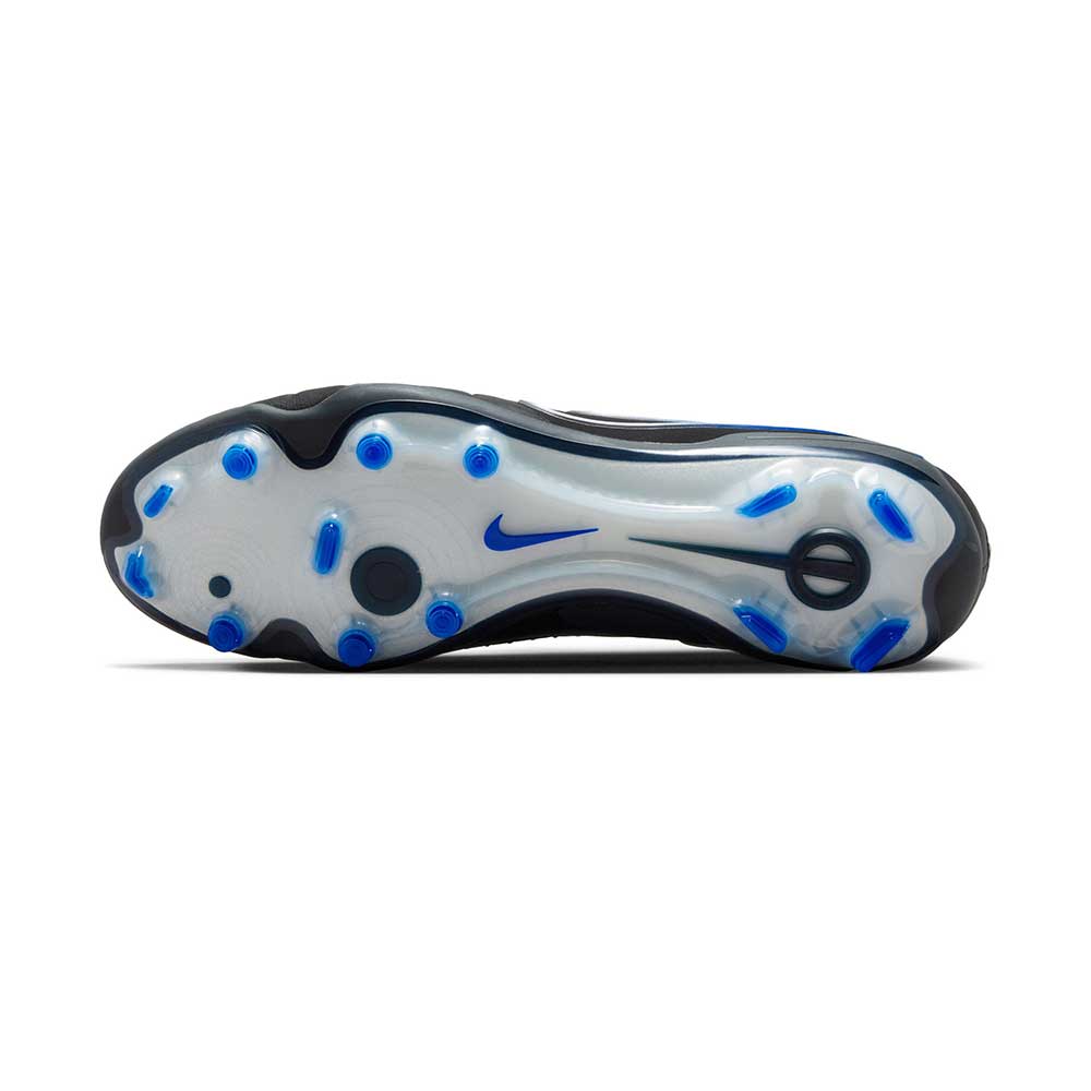 Nike Tiempo Legend 10 Elite FG Soccer Cleat - Black/Chrome-Hyper Blue- Regular (D)