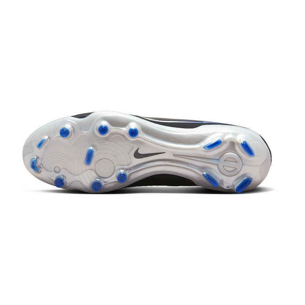 Unisex Nike Tiempo Legend 10 Pro Firm Ground Soccer Shoe - Black/Chrome-Hyper Blue - Regular (D)