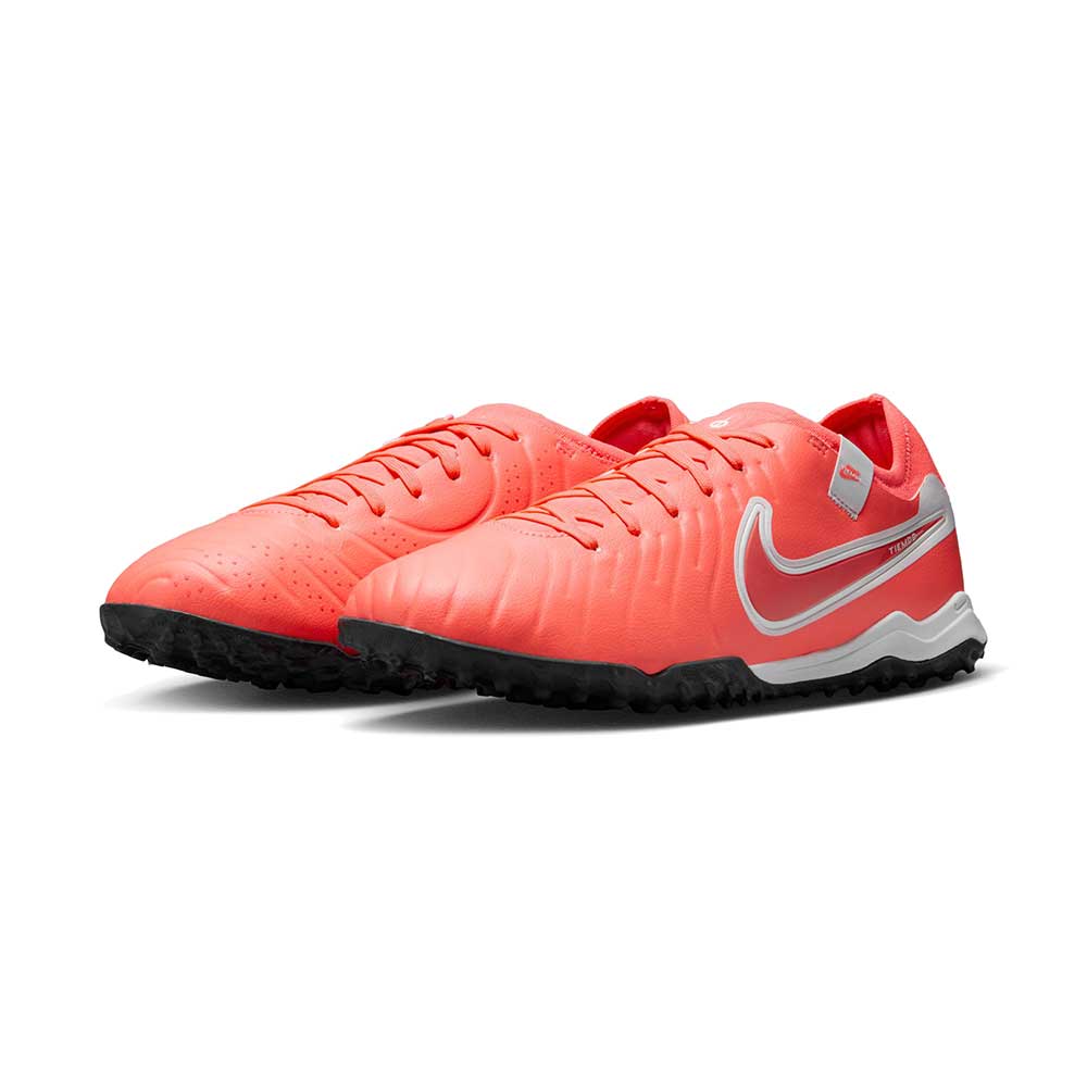 All Gender Tiempo Legend 10 Pro TF Soccer Shoe - Hot Lava/White - Regular (D)