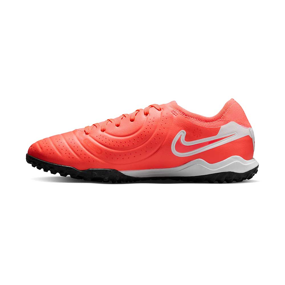 All Gender Tiempo Legend 10 Pro TF Soccer Shoe - Hot Lava/White - Regular (D)