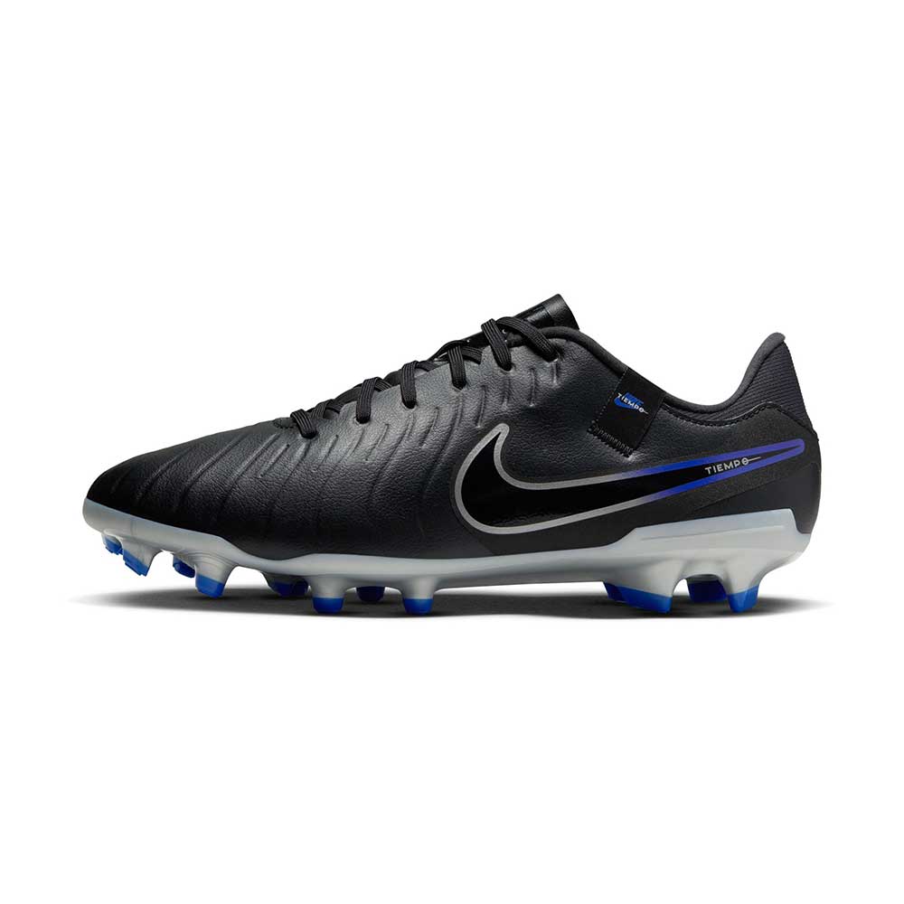 Men's Nike Tiempo Legend 10 Academy Multi-Ground Soccer Cleats - Black/Hyper Royal/Chrome - Regular (D)