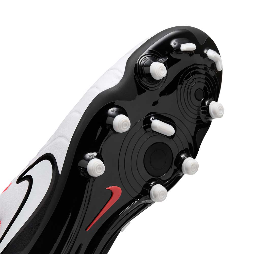 Nike Tiempo Legend 10 Academy MG Soccer Cleat - White/Black-Bright Crimson- Regular (D)