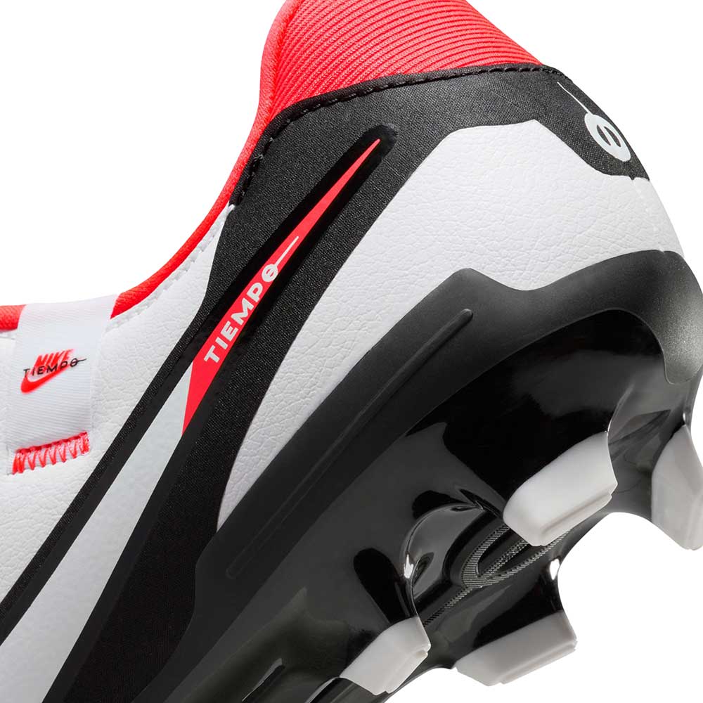 Nike Tiempo Legend 10 Academy MG Soccer Cleat - White/Black-Bright Crimson- Regular (D)