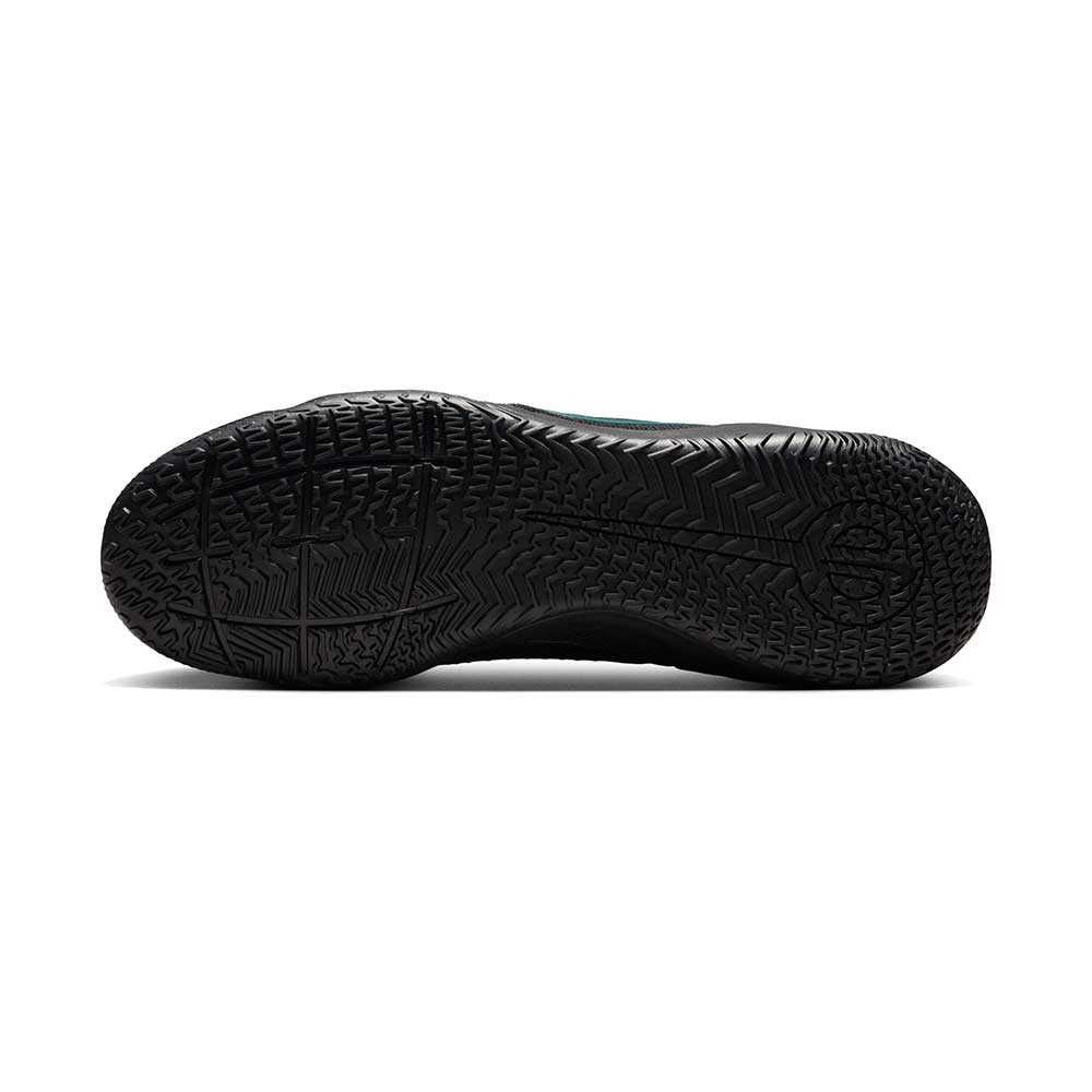 Nike Tiempo Legend 10 Academy Indoor/Court Low-Top Soccer Shoes - Black/Black/Deep Jungle - Regular (D)