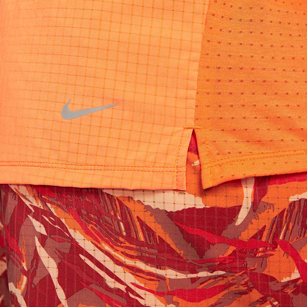 Men's Nike Trail Solar Chase Top - Bright Mandarin/Olive Flak