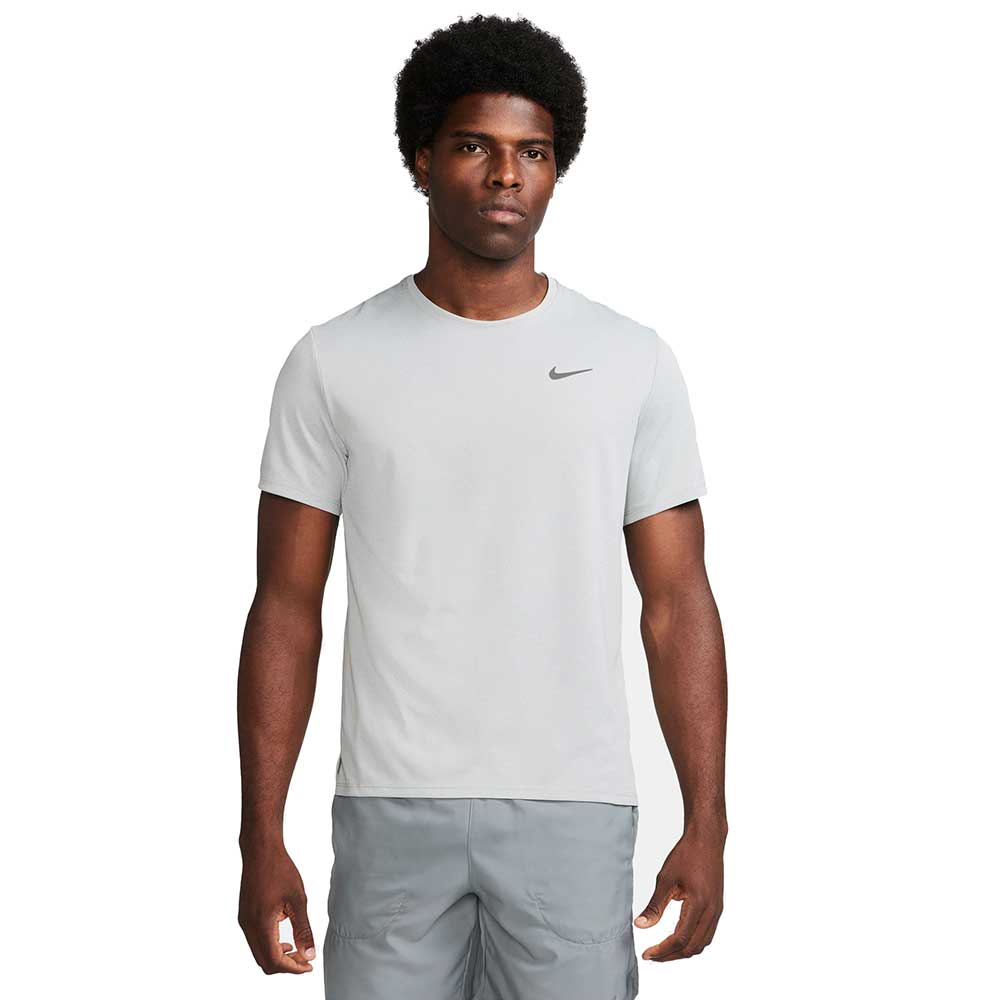 Men's Nike Miler Men's Dri-FIT UV Short-Sleeve Running Top Grey Fog