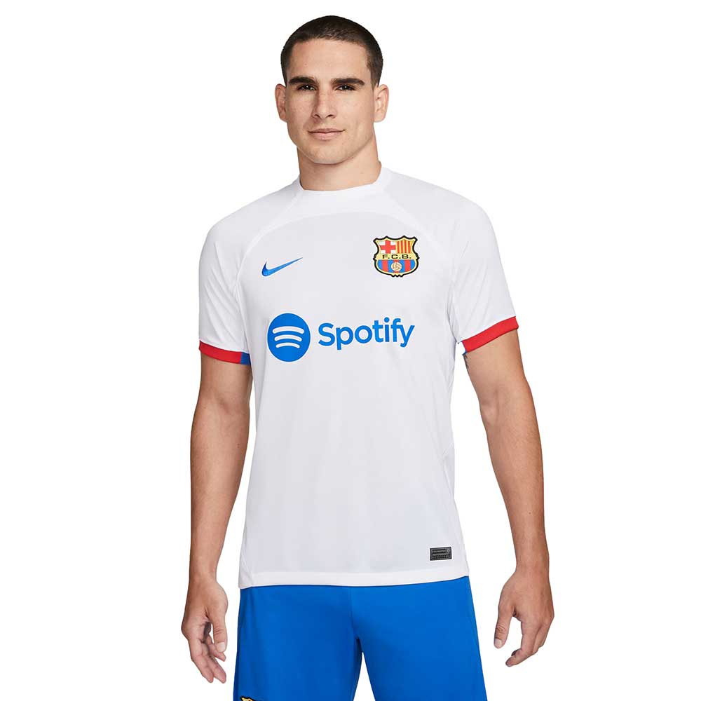 Men's FC Barcelona 2023/24 Away Stadium Jersey - White