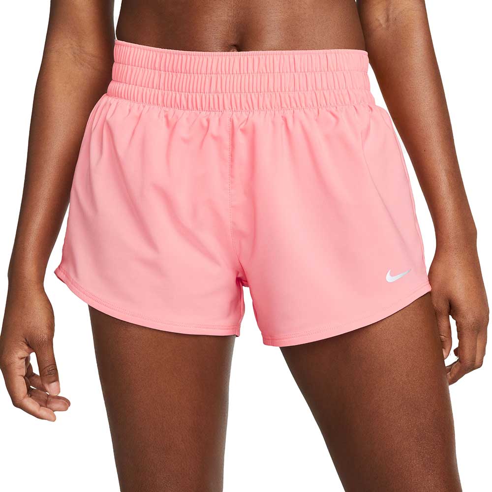 Women's Nike OneDri-Fit Mid Rise 3in Short - Coral Chalk – Gazelle Sports