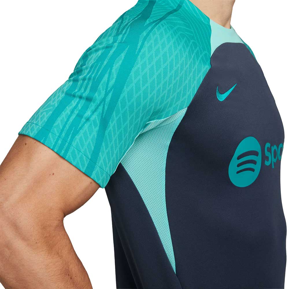 Men's FC Barcelona Strike Third Nike Dri-FIT Soccer Short-Sleeve Top - Thunder Blue/Light Aqua/Energy/Energy