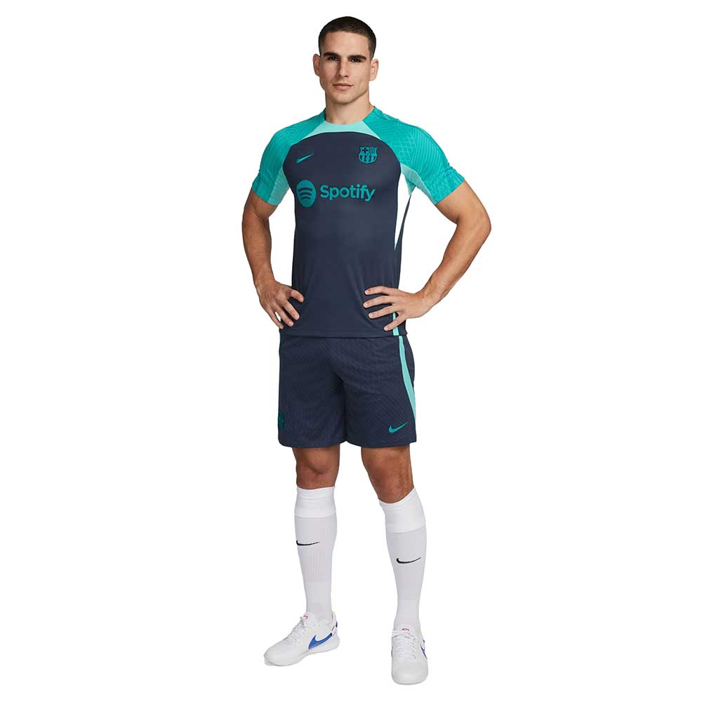 Men's FC Barcelona Strike Third Nike Dri-FIT Soccer Short-Sleeve Top - Thunder Blue/Light Aqua/Energy/Energy