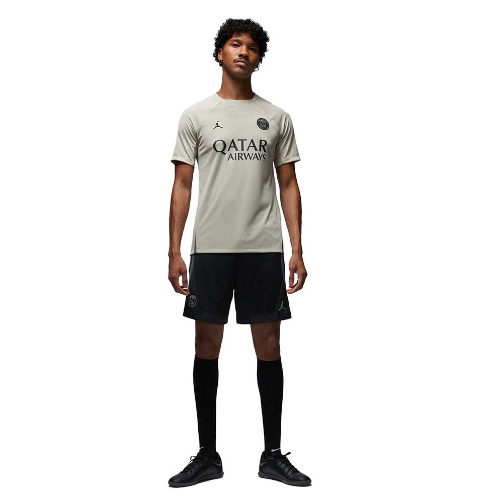 Men's Paris Saint-Germain FC DF Strike Short Sleeve Top - Stone/Stone/Iron Grey/Black