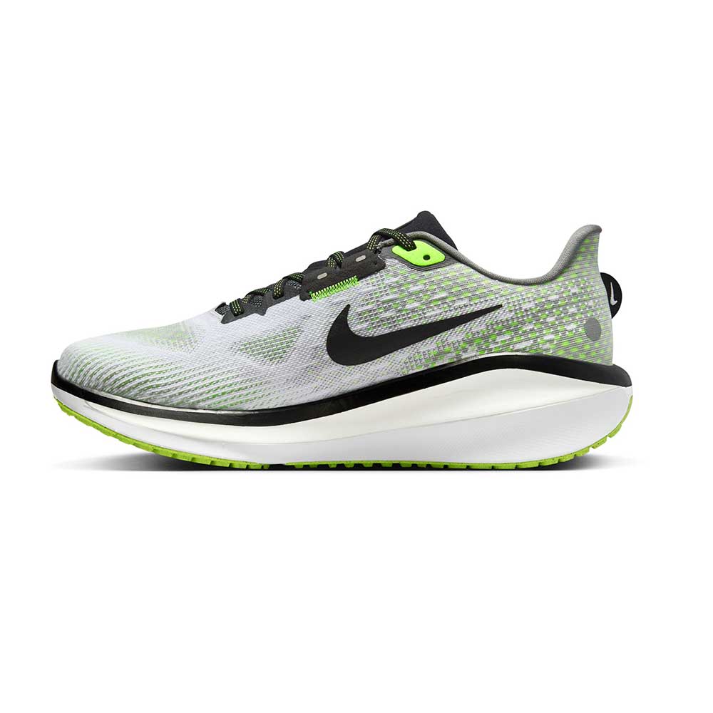 Men's Nike Vomero 17 Running Shoe- Smoke Grey/Black/White/Volt - Regular (D)