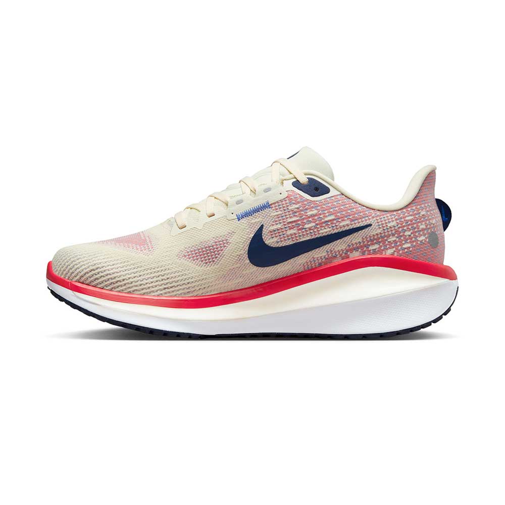 Men's Nike Vomero 17 Running Shoe - Sea Glass/Midnight Navy/University Red - Regular (D)