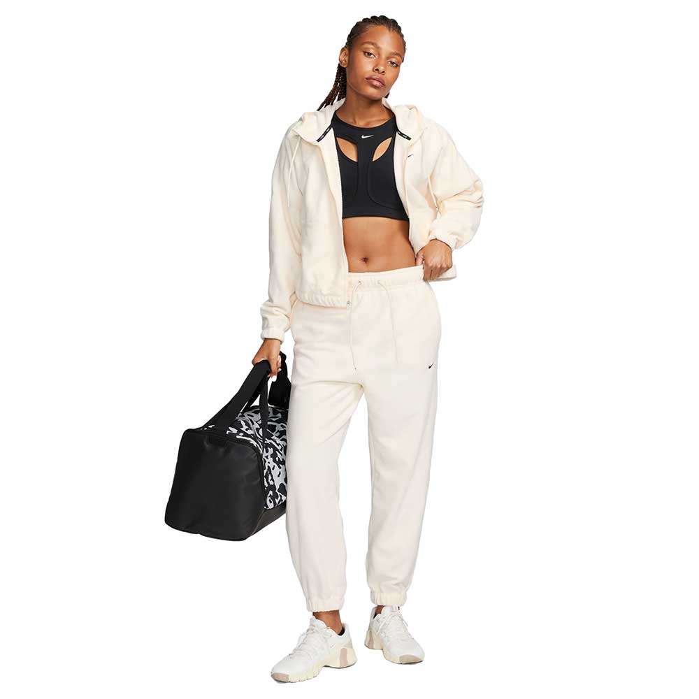 Women's Nike Therma-FIT One Full Zip Hoodie Polar - Pale Ivory/Black