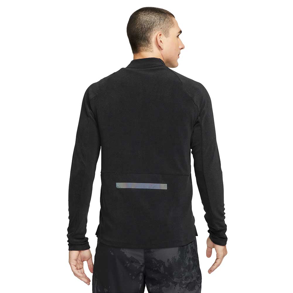 Men's Nike Dri-FIT Running Division 1/2-Zip Mid Layer Running Top - Black/Black