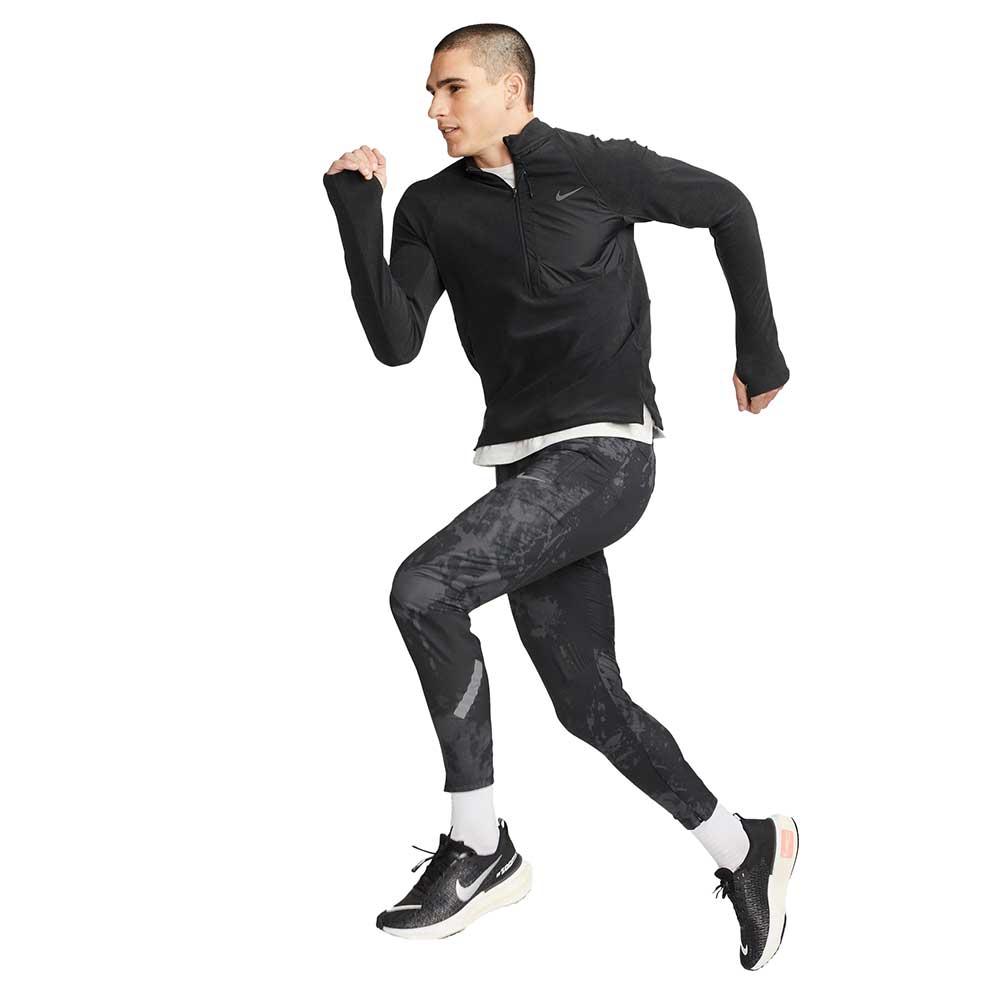 Men's Nike Dri-FIT Running Division 1/2-Zip Mid Layer Running Top - Black/Black